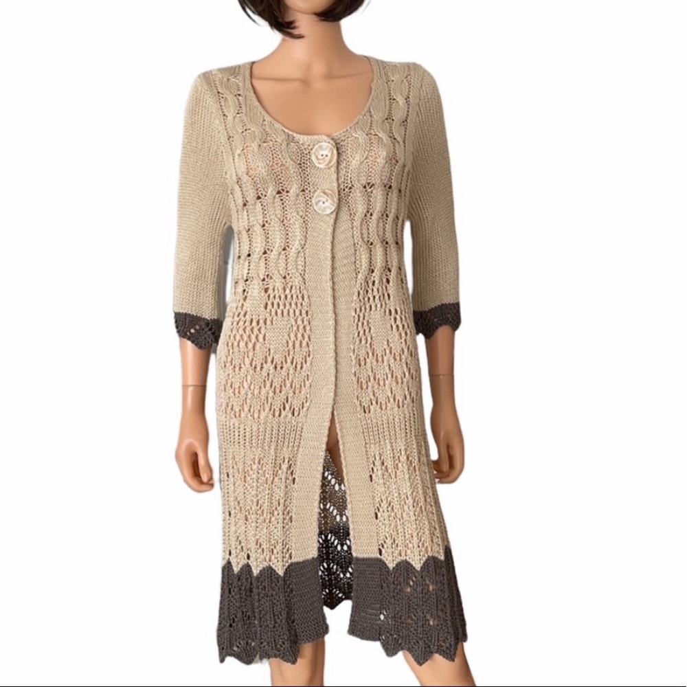 Flora Ashley knitted duster cardigan